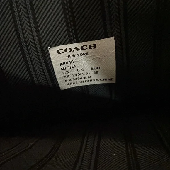 Coach - Brown, tall, leather boots with 1/2 side zip. Size 9B - Picture 5 of 8